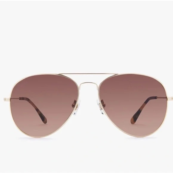 Diff Eyewear Accessories Diff Cruz Aviator Brushed Gold Brown Gradient Sunglasses Poshmark